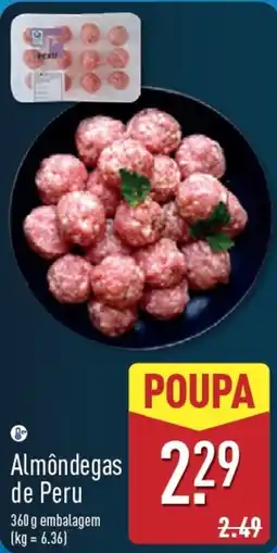 ALDI Almôndegas de Peru promoção