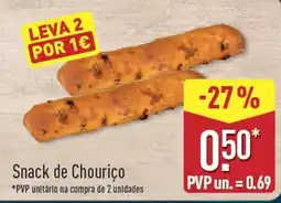 ALDI Snack de Chouriço promoção
