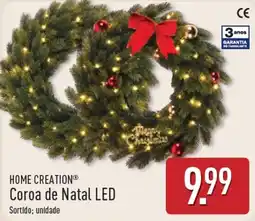 ALDI Home creation coroa de natal led promoção