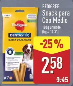 ALDI Pedigree snack para cão médio promoção
