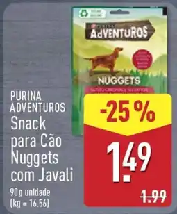 ALDI purina adventuros snack para cão nuggets com javali promoção
