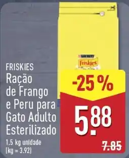 ALDI Friskies ração de frango e peru para gato adulto esterilizado promoção