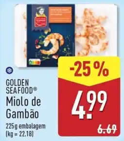 ALDI Golden seafood miolo de gambão promoção
