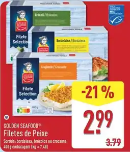 ALDI Golden Seafood filetes de peixe promoção