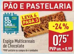 ALDI Espiga Multicereais de Chocolate promoção