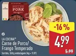 ALDI La cocina carne de porco/frango temperado promoção