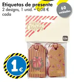 TEDi Etiquetas de presente promoção