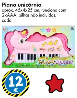 TEDi Piano unicórnio Kinderklavier promoção