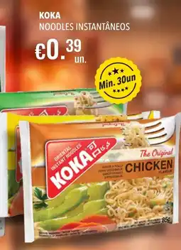Central Cash Koka noodles instantâneos promoção