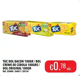 Central Cash Tuc bol bacon 100gr / bol creme de cebola 100grs / bol original 100gr promoção