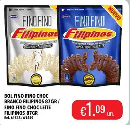 Central Cash Bol fino fino choc branco filipinos / fino fino choc leite filipinos promoção