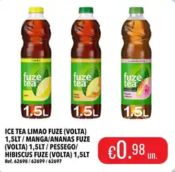 Central Cash Ice tea limao fuze (volta) / manga/ananas fuze (volta) / pessego/hibiscus fuze (volta) promoção