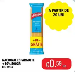 Central Cash Nacional esparguete promoção