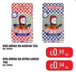 Central Cash Avo arroz da agulha promoção