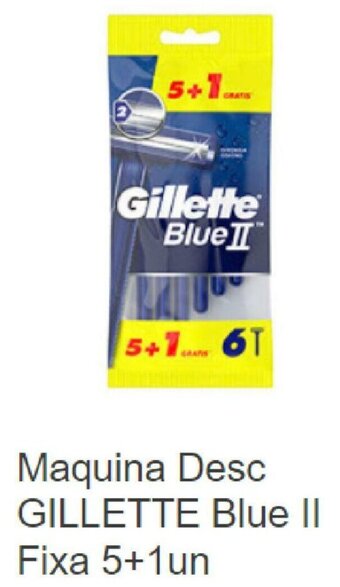 Spar Maquina Desc Gillette Blue II Fixa 5+1un promoção