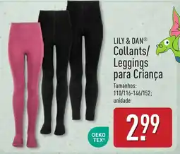 ALDI lily & dan collants/leggings para criança promoção