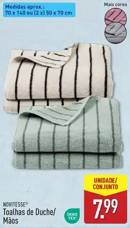 ALDI Novitesse toalhas de duche/mãos promoção