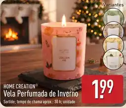 ALDI Home creation vela perfumada de inverno promoção