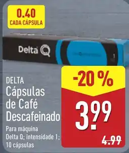 ALDI Delta Cápsulas de Café Descafeinado promoção
