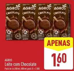 ALDI Agros leite com chocolate promoção