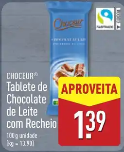 ALDI Choceur tablete de chocolate de leite com recheio promoção