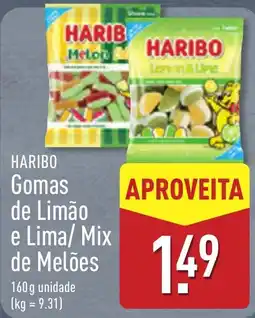 ALDI Haribo Gomas de Limão e Lima/Mix de Melões promoção