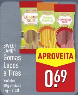 ALDI sweet land gomas laços e tiras promoção