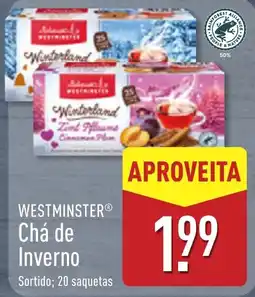 ALDI Westminster chá de inverno promoção