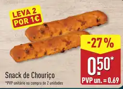 ALDI Snack de Chouriço promoção