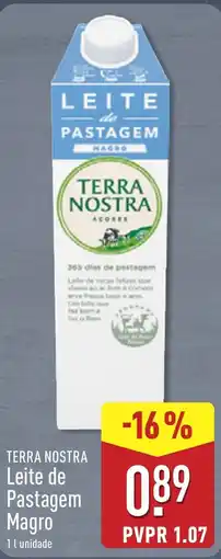 ALDI Terra nostra leite de pastagem magro promoção