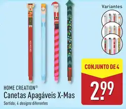 ALDI Home creation canetas apagáveis x-mas promoção