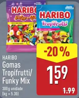 ALDI haribo gomas tropifrutti/funky mix promoção