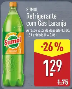 ALDI Sumol refrigerante com gás laranja promoção
