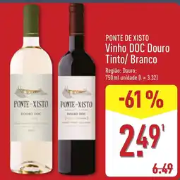 ALDI Ponte de xisto vinho doc douro tinto/branco promoção