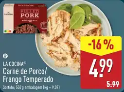 ALDI La cocina carne de porco/frango temperado promoção