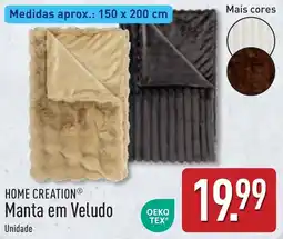 ALDI Home creation manta em veludo promoção