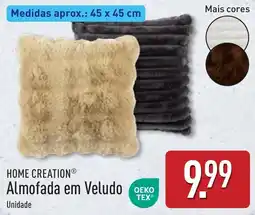 ALDI Home creation almofada em veludo promoção