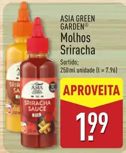 ALDI Asia green garden molhos sriracha promoção