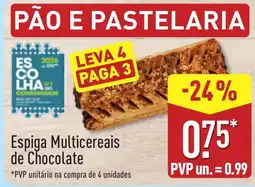 ALDI Espiga Multicereais de Chocolate promoção