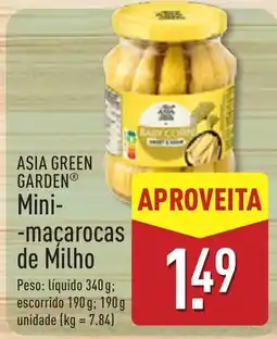 ALDI Asia green garden mini-macarocas de milho promoção