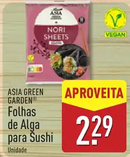 ALDI Asia green garden folhas de alga para sushi promoção