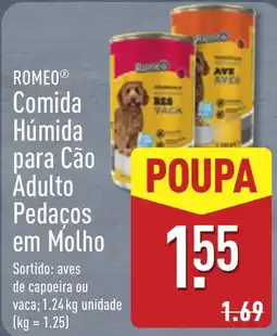 ALDI Romeo comida húmida para cão adulto pedaços em molho promoção