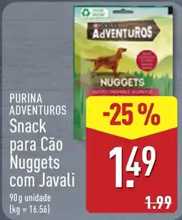 ALDI purina adventuros snack para cão nuggets com javali promoção