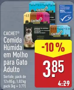 ALDI Cachet comida húmida em molho para gato adulto promoção