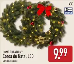 ALDI Home creation coroa de natal led promoção