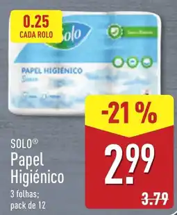ALDI Solo Papel Higiênico promoção