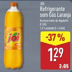 ALDI Joi refrigerante sem gás laranja promoção
