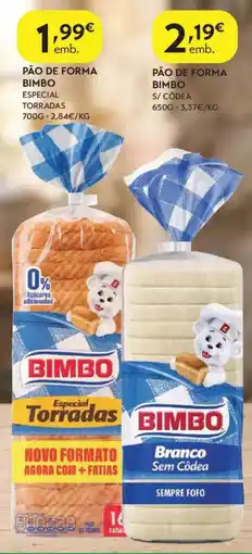 Spar Pão de forma bimbo especial torradas promoção