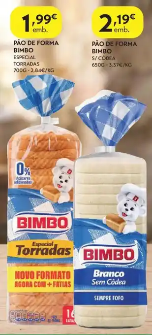Pão de forma bimbo especial torradas