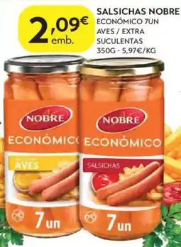 Spar Salsichas nobre económico aves promoção